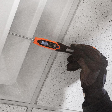 Termómetro digital de bolsillo Klein Tools ET05, termómetro HVAC de lectura instantánea con pantalla retroiluminada, amplio rango de medición, grados Fahrenheit y Celsius