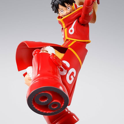 TAMASHII NATIONS S.H. Figuarts One Piece Monkey D. Luffy - Miraishima Egg Head - Approx. 5.9 inches (150 mm), PVC & ABS Pre-Painted Action Figure