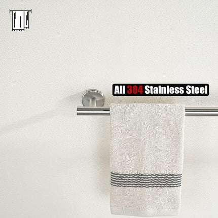 JQK Towel Bar Brushed Steel, 19 Inch 304 Stainless Steel Thicken 0.8mm Towel Rack Bathroom, Towel Holder Wall Mount, Useable Length 16 Inch TB110L16-BN