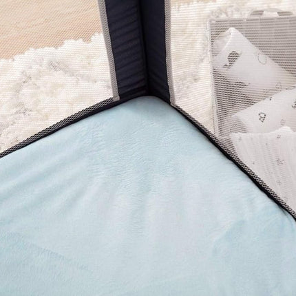 Sábana ajustable para Pack n Play/Corral Heavenly Soft Chenille de American Baby Company, azul, 27 x 39