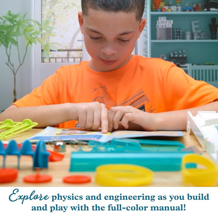 Thames & Kosmos Pinball Machine Maker STEM Experiment Kit, Build a Reconfigurable Pinball Machine, Use Gumballs to Play, Explore Physics, Force, Motion, Gravity, Simple Machines, Gumballs Included
