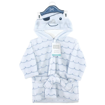 Peignoir de bain en peluche pour bébés Hudson Baby, motif narval, 0-9 mois