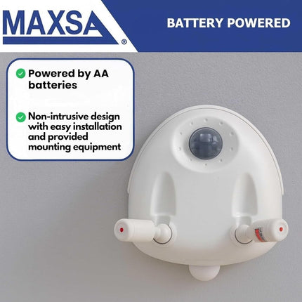 Maxsa 37110-W-RS White Park Right Battery Powered Garage Laser Park Dual Laser