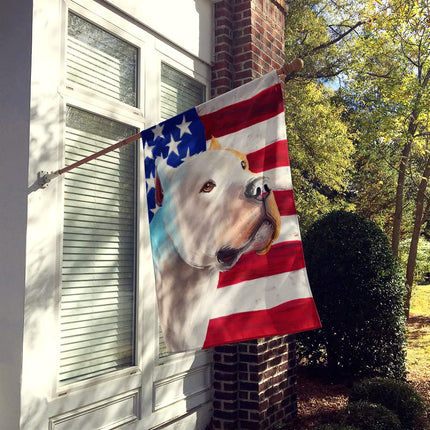 Caroline's Treasures CK6459CHF Brazilian Dogo American Flag Flag Canvas House Size, Large, multicolor