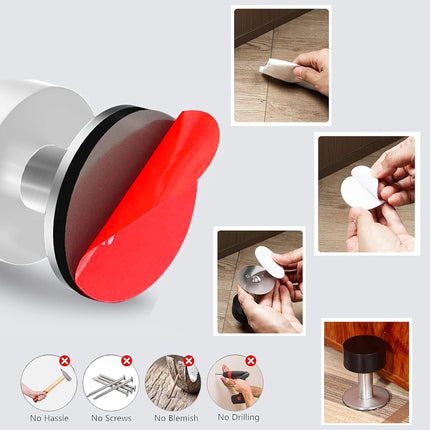 THYBDB Door Stoppers Wall Protector, 2pcs Wall Protectors from Door Knobs, Rubber Door Stop with Self Strong Adhesive, Door Bumpers for Home & Office Use（White Door Stopper）