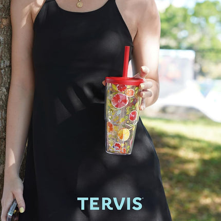 Tervis Marvel - Captain America Shield Grid Gobelet de Voyage Isotherme à Double Paroi Fabriqué aux États-Unis, Garde les Boissons Froides et Chaudes, 700 ml avec Couvercle à Paille, Classique