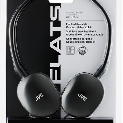 Jvc HAS160B Flats Lightweight Headband Headphones, Black