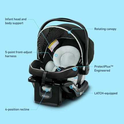 Graco SnugRide 35 Lite LX Infant Car Seat, Studio