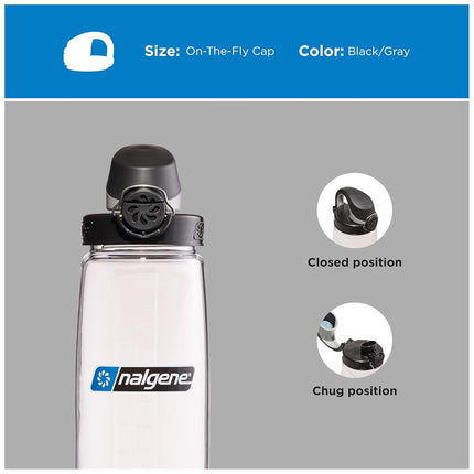 Nalgene On The Fly Bottle Replacement Lid (Black/Gray), 22oz