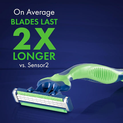 Gillette Sensor3 Sensitive Men's Disposable Razor, 12 Razors