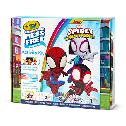 Crayola Color Wonder Spidey and His Amazing Friends Kit, Mess Free Coloring, Spiderman Coloring Pages & Stickers, Spiderman Gift