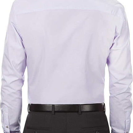 UNLISTED Men's Dress Shirt Big and Tall Solid, Lilac, 19" Neck 34"-35" Sleeve
