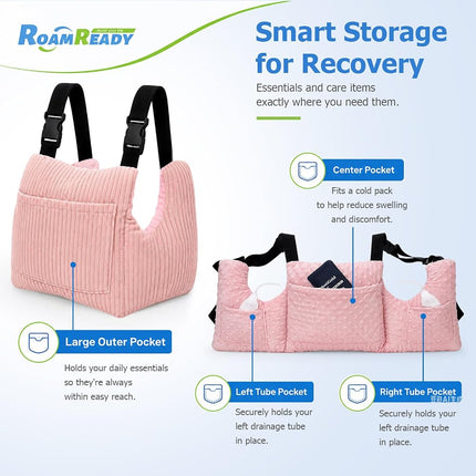 RoamReady Post Mastectomy Pillow After Breast and Heart Surgery Recovery