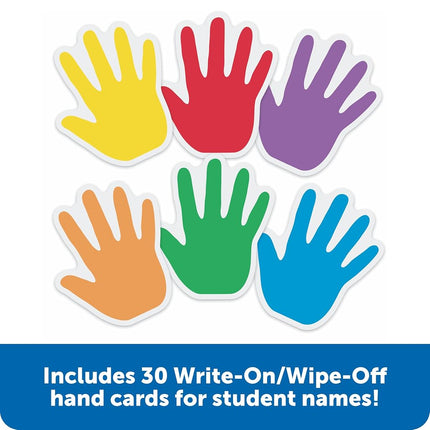 Learning Resources Helping Hands Pocket Chart, 30 Card, Classroom Organization, Teacher Accessories,Teacher Supplies for Classroom,Back to School Supplies