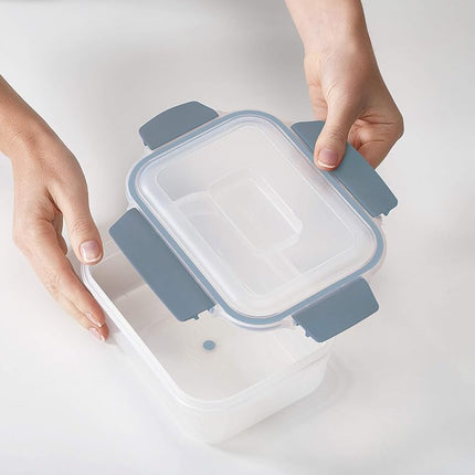 Joseph Joseph Nest Lock Plastic BPA Free Food Storage Container Set with Lockable Airtight Leakproof Lids, 10-Piece, Sky