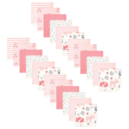 Hudson Baby Unisex Baby 24Pc Quilted Cotton Washcl