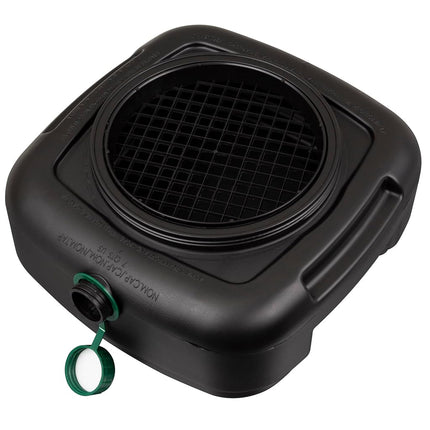 Scepter AM07029 7.3 Quart Oil Drain Pan with Lid, Filter Drain Screen, and Pour Spout for Automotive Fluids Including Engine Oil, Anti-Freeze, Transmission Fluid and More, 12" x 12-3/4" x 5.6"