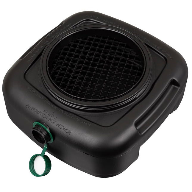 Scepter AM07029 7.3 Quart Oil Drain Pan with Lid, Filter Drain Screen, and Pour Spout for Automotive Fluids Including Engine Oil, Anti-Freeze, Transmission Fluid and More, 12" x 12-3/4" x 5.6"