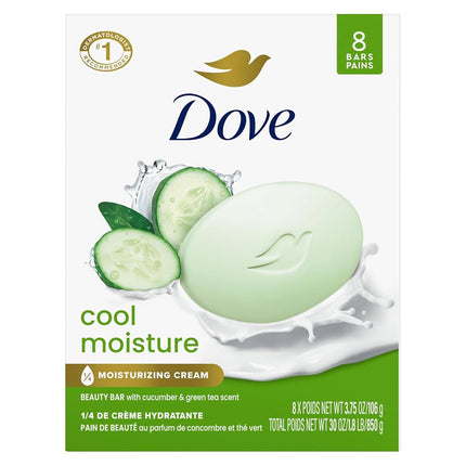 Dove Beauty Bar Soap Cool Moisture Cucumber & Gree
