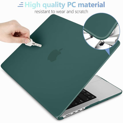 MEEgoodo for M5 MacBook Pro 16 inch Case 2026 2024 2023 2021 (Fit Model A3429/A3428/A3403/A3186/A2991/A2780/A2485) M5 M4 M3 M2 M1 Pro/Max, Laptop Case with Keyboard & Webcam Cover, Matte Teal