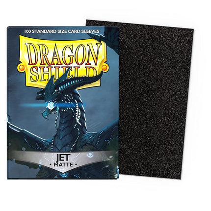 Arcane Tinmen ART11024 Sleeves: Dragon Shield Matte Jet (100) Standard Size 100pk-Jet, Black