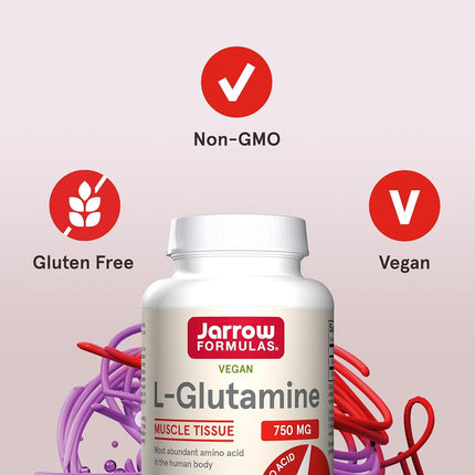 Jarrow Formulas L-Glutamine 750 mg, Supports Muscle Tissue & Immune Function, 120 Caps