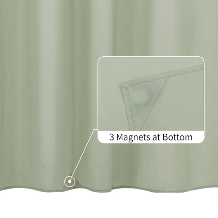 ALYVIA SPRING Extra Long Fabric Shower Curtain Liner Waterproof - 72" x 84", Soft & Lightweight XL Shower Curtain with 3 Magnets, Machine Washable - 72x84, Desert Sage