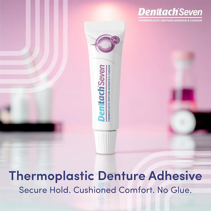 Denture Adhesive, Thermoplastic Denture Adhesive, Up to 7 Days Comfortable, Secure Denture Grip, Cushion and Soft Reliner, Waterproof, Non Glue, Zinc Free, Denture Reliner (Pack of 2)