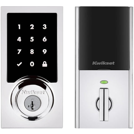 Kwikset 99180-011 HomeConnect 918 Contemporary in Polished Chrome Electronic Deadbolt