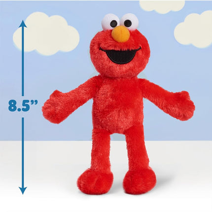 Just Play Sesame Street Friends 8-inch Elmo Sustainable Plush Stuffed Animal, Kids Toys for Ages 18 Month, Red