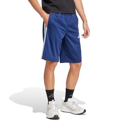 adidas Men's 3-Stripes Tricot Shorts, Dark Blue, L Tall
