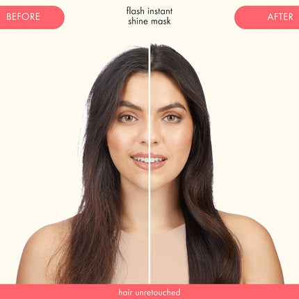 Amika Flash Instant Shine Mask – 60-Second Hydrating Hair Mask for Brilliant Shine – Deep Conditioning & Smoothing Treatment with Sea Buckthorn + Jojoba Oil – 200ml