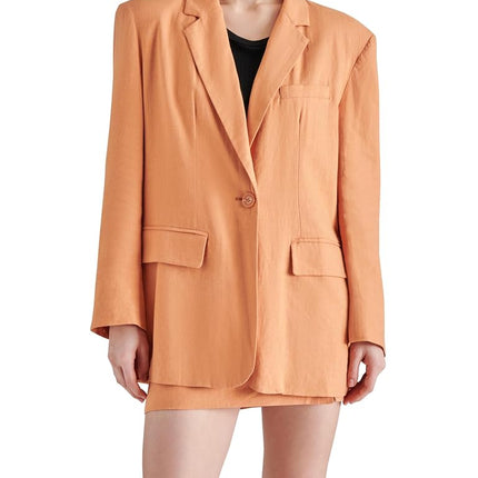 Steve Madden Women's Imaan Blazer, Caramel, L
