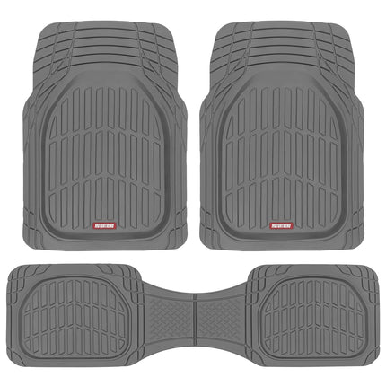 Motor Trend FlexTough Floor Mats for Cars, Gray De