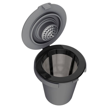 Cuisinart SS-RFC HomeBarista Reusable Filter Cup – Brew Coffee or Tea and Drop Wasteful Plastic from Single-Serve Pods with Sustainable Coffee Accessories, Gray