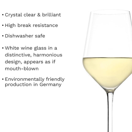 Stolzle Lausitz Revolution White Wine Glass 6 Piece Set, 365 ml Capacity