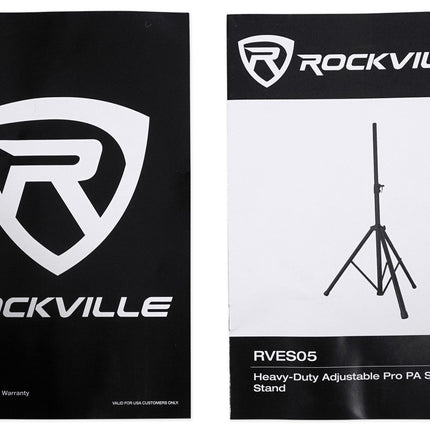 Rockville RVES05 Black Heavy Duty Tripod Pole-Mount DJ PA Speaker Stand