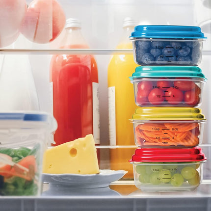 Contenedores Stak Paks Fit & Fresh de 1 taza para niños, juego verde