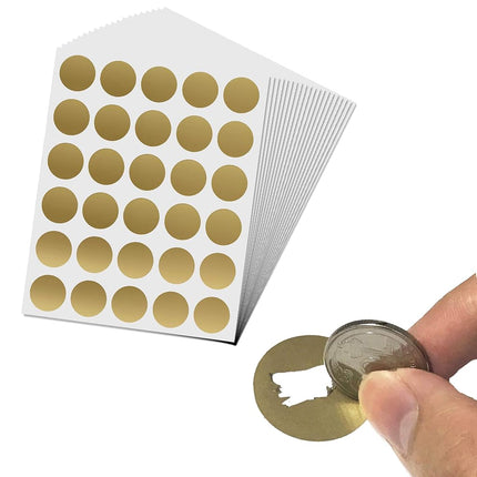 Pack of 900, 25 mm scratch labels, scratch sticker