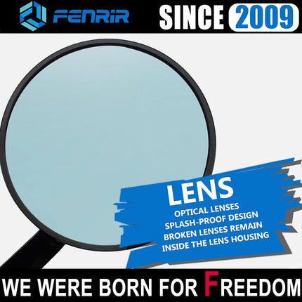 FENRIR (No EMARK Version) CNC Forged Aluminum Alloy Motorcycle Round Motorcycle Bar End Mirrors Handlebar Mirror Anti-glare Vibration-reducing design Curved lenses For Sport Street Cruiser Scooter