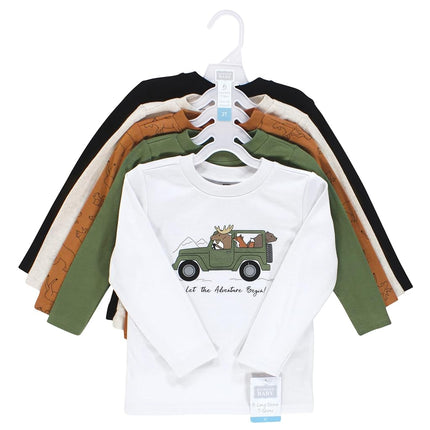 Hudson Baby T-shirts à manches longues pour bébés, Aventure Animale, 5T