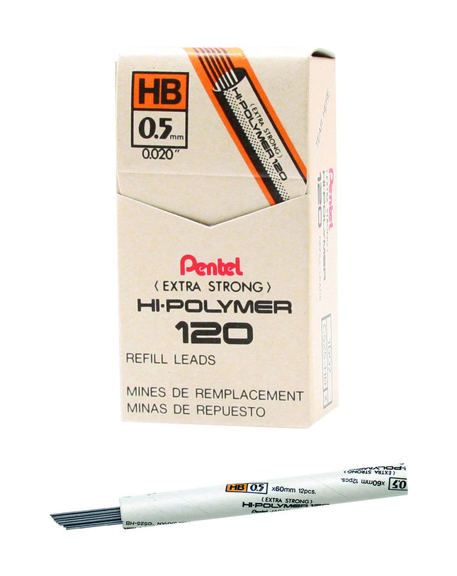 Pentel Premium Hi-Polymer Lead, 0.5mm, Fine, HB, 1