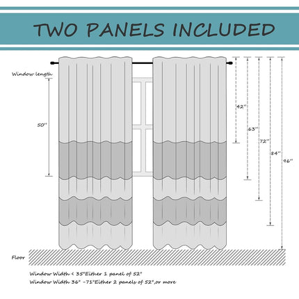 Yancorp Kids Room Curtain - Girls Bedroom, Playroom, Nursery, 63" L x 34" W, Baby Pink/Blue, 1 Panel