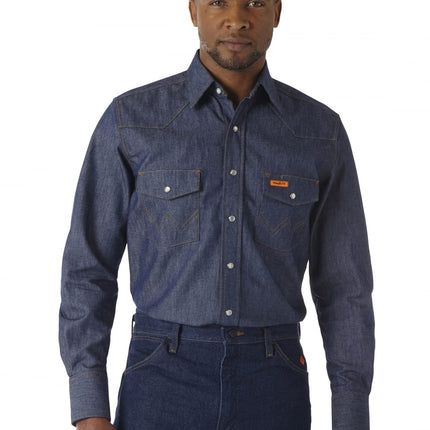 Wrangler Men's Big & Tall Flame Resistant Western 