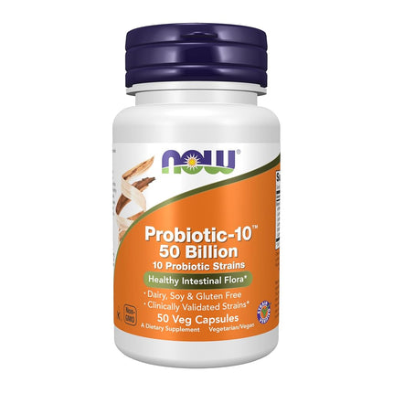 NOW Probiotic-10 50 Billion,50 Veg Capsules
