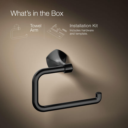 Kohler 27063-BL Occasion™ Towel Ring, Matte Black