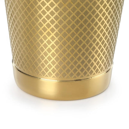 Barfly 18 oz. Diamond Lattice Shaker, Gold Plated