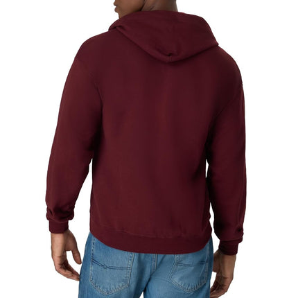 Hanes Men's, EcoSmart Fleece Full-Zip Hoodie, Hooded Sweatshirt, Maroon, L