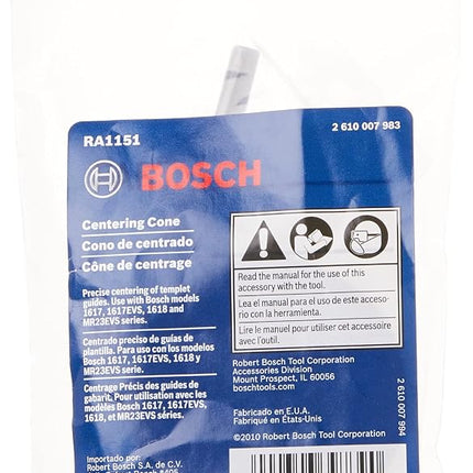 BOSCH RA1151 Router Subbase Centering Pin and Cone Works with 1/4 in. or 1/2 in. Collet