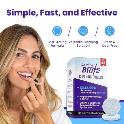 Retainer Brite Cleaning Tablets - 96 Tablets (New formulation)
